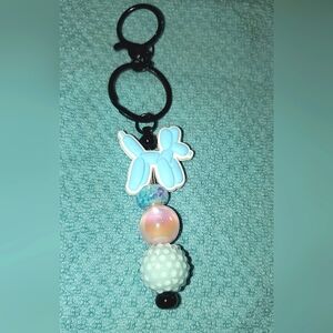 Blue Balloon Dog Keychain ,/ Bsg Clip